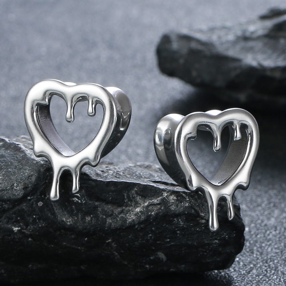 Heart Drops Ear Gauges Plugs - Image 4