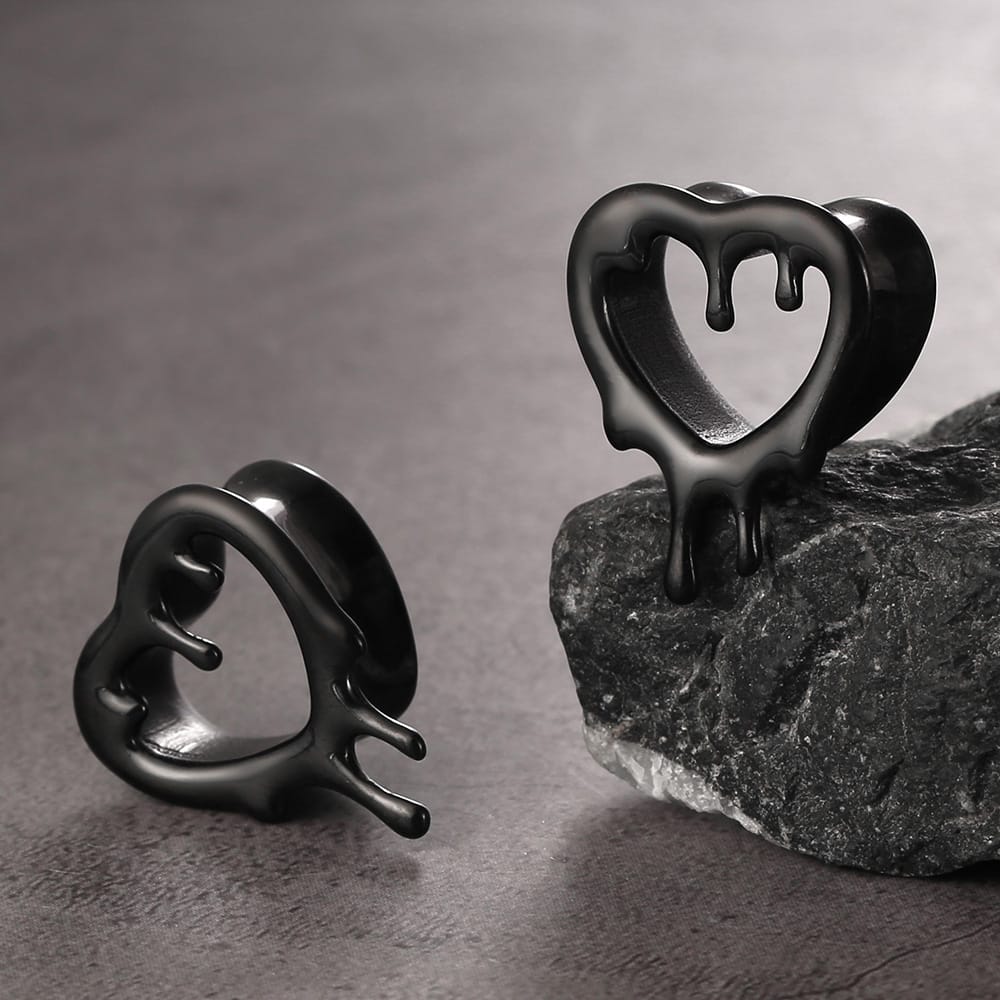 Heart Drops Ear Gauges Plugs - Image 6