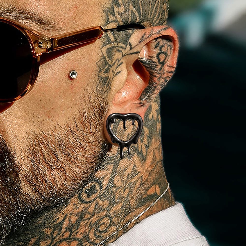 Heart Drops Ear Gauges Plugs - Image 3