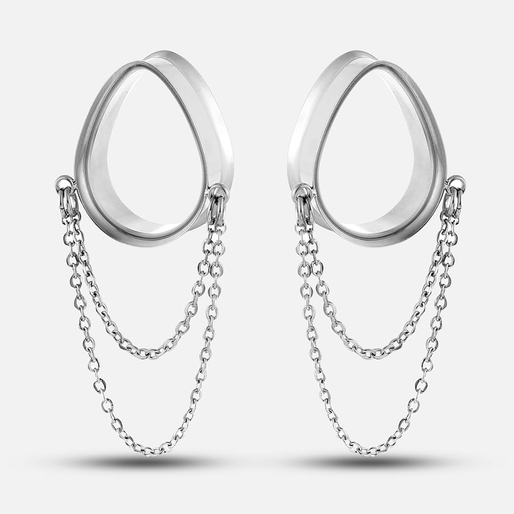 Teardrop Chain Plugs Stretchers