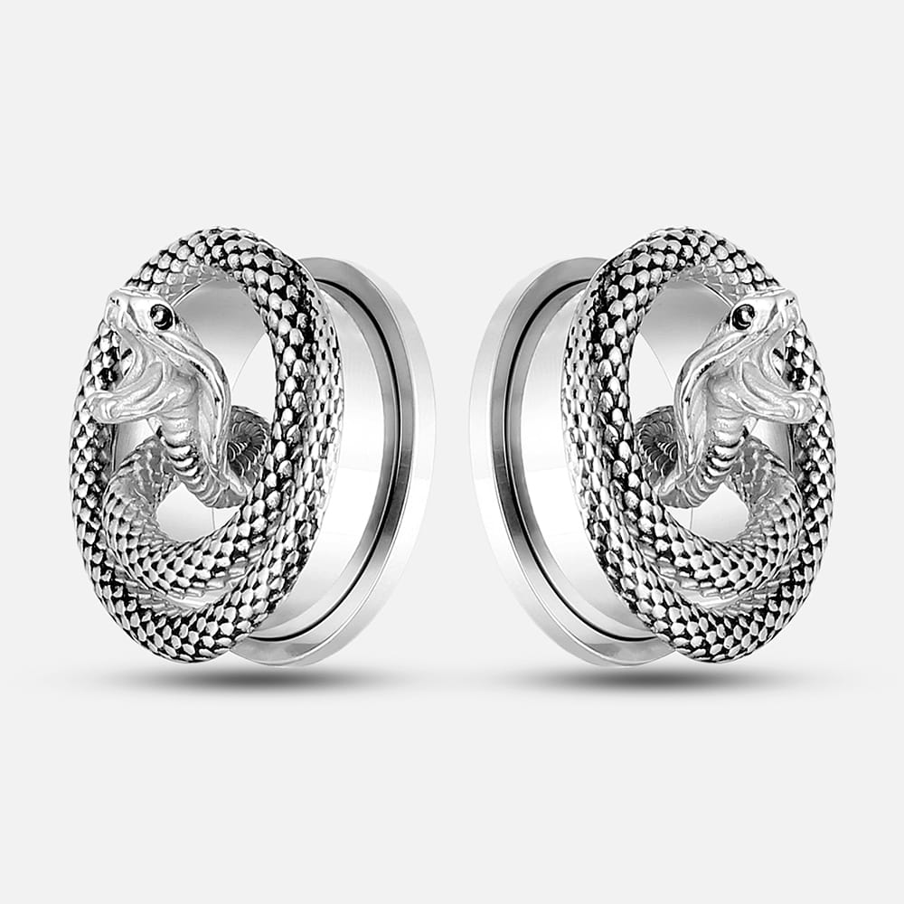 Coiled Cobra Snake Piercing Jewelry