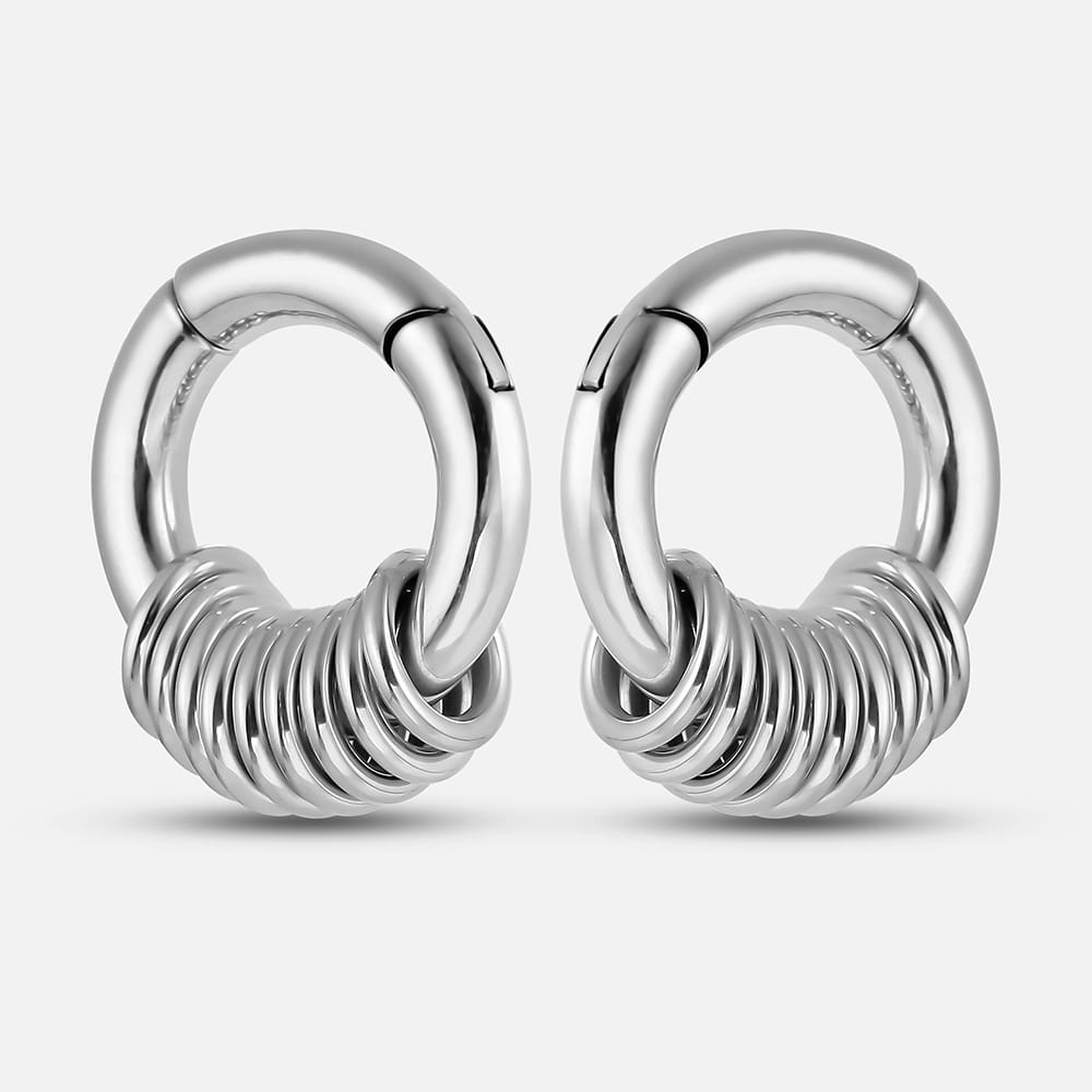 2g Stacked Hoops Ear Hangers