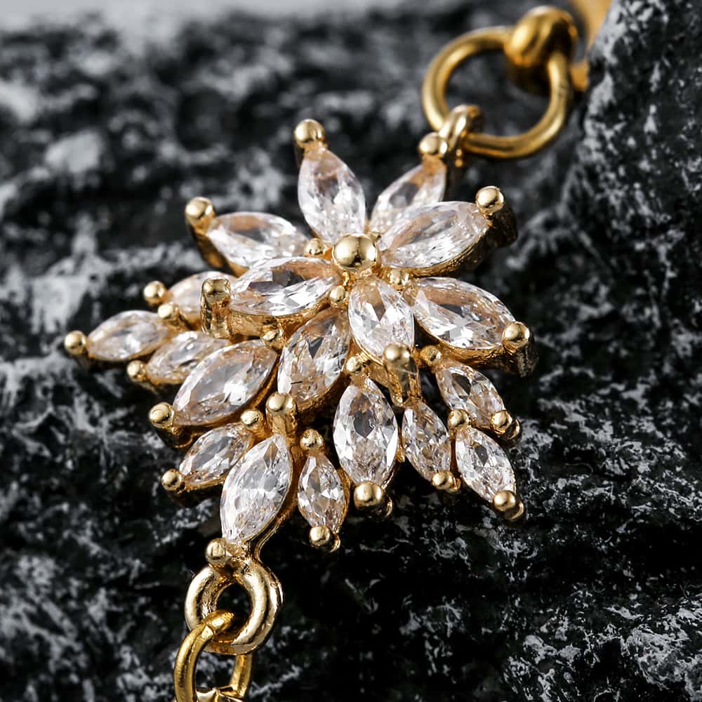 Luxury Flower Ear Dangle - Image 3