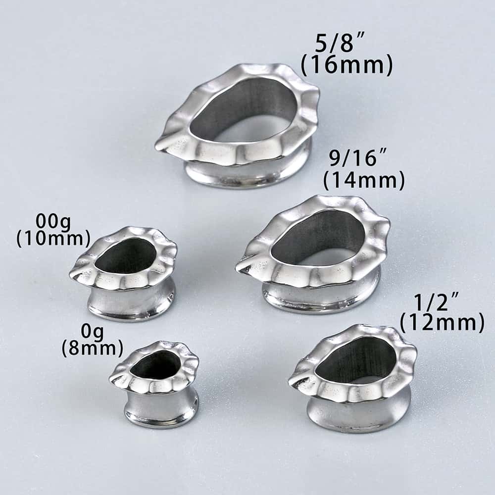 Water Drop Stainless Steel Ear Gauges - Image 5
