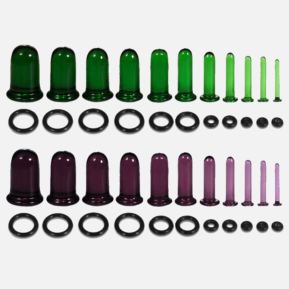 Kit Flat Dead Glass Plugs