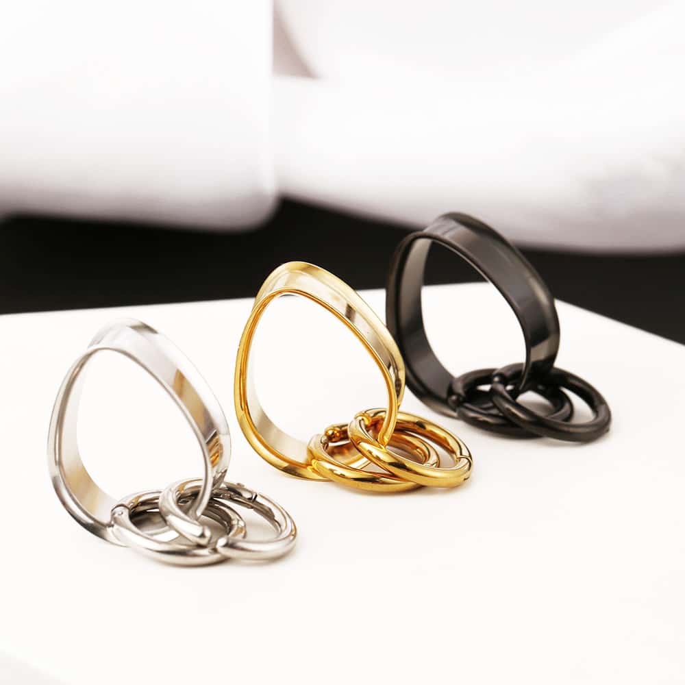 Ear Tunnels with 2 Smooth Loop Rings - Image 3