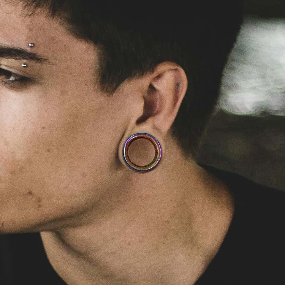 Rainbow Pyrex Glass Ear Gauges - Image 4