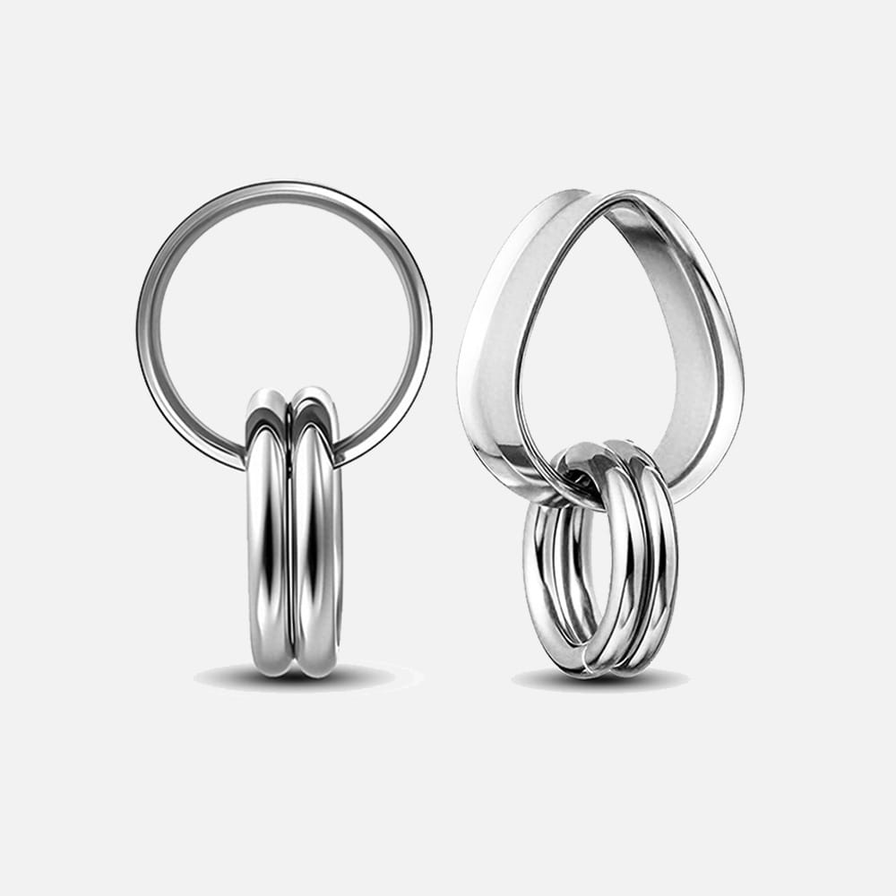 Ear Tunnels with 2 Smooth Loop Rings