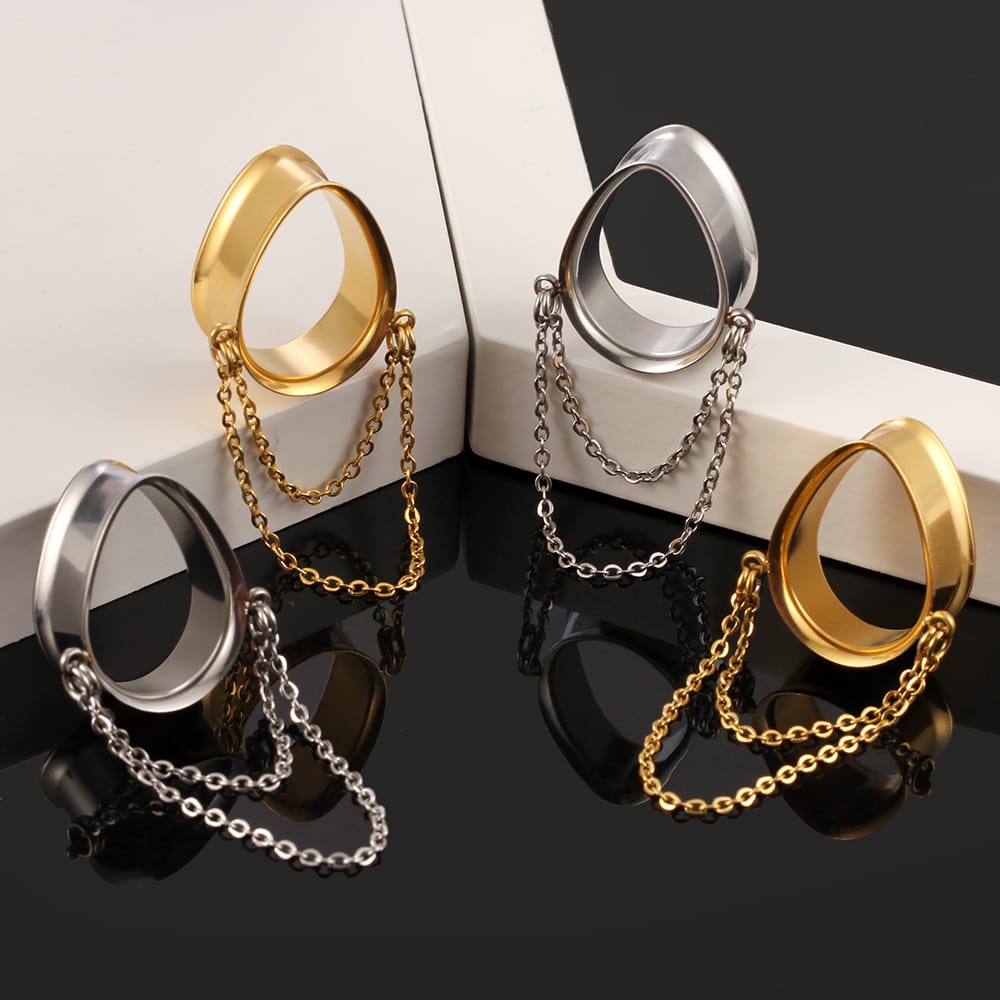 Teardrop Chain Plugs Stretchers - Image 2