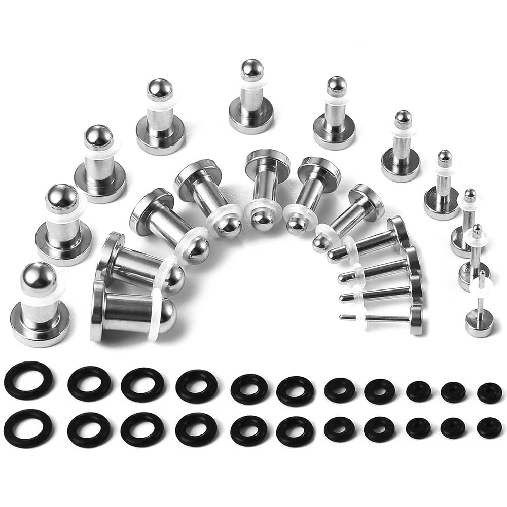 Set Basic Ear Gauges Tunnel 0.5mm Increments