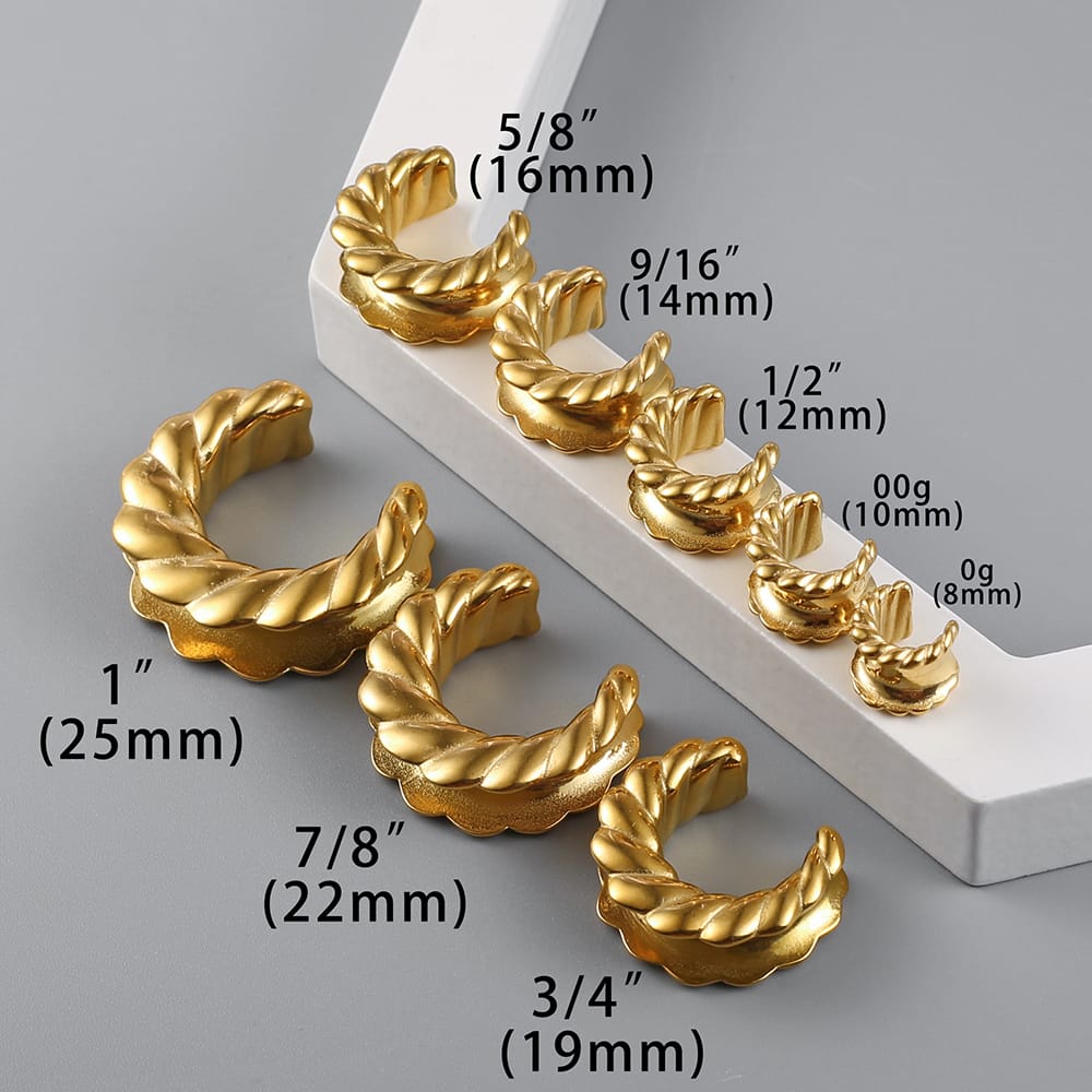 Twist Saddle Ear Tunnels Plugs - Image 6