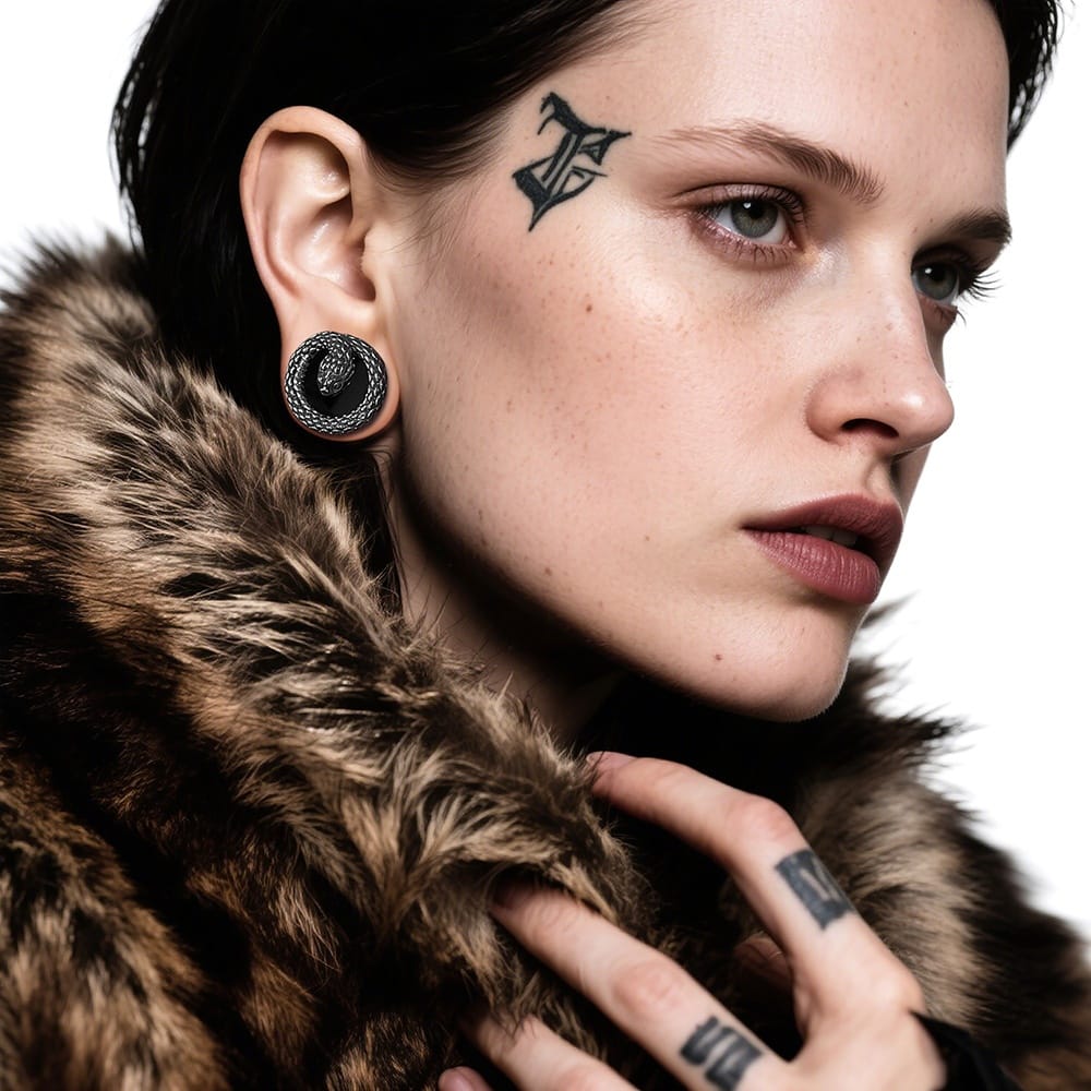 Punk Snake Ear Tunnels - Image 2