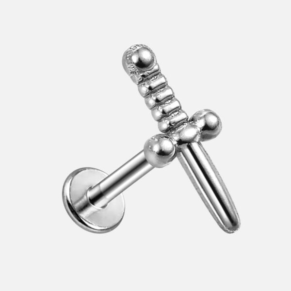 Cross Sword Labret Stud