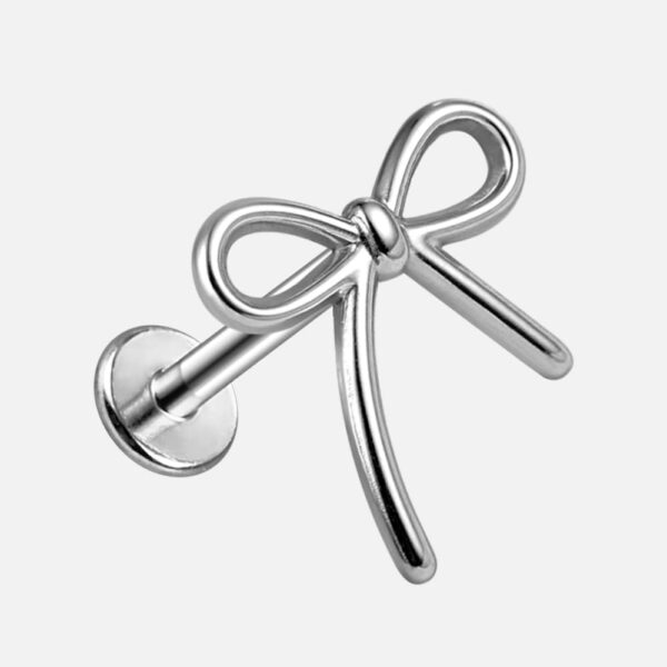 Bowknot Threadless Flat Back Labret
