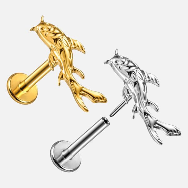 Koi Fish Threadless Flat Back Labret