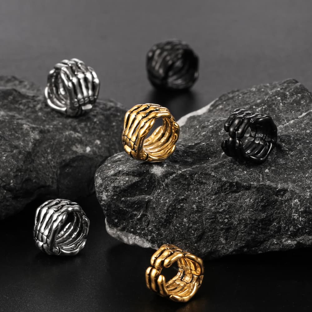 Skeleton Hand Ear Lobe Cuffs - Image 3