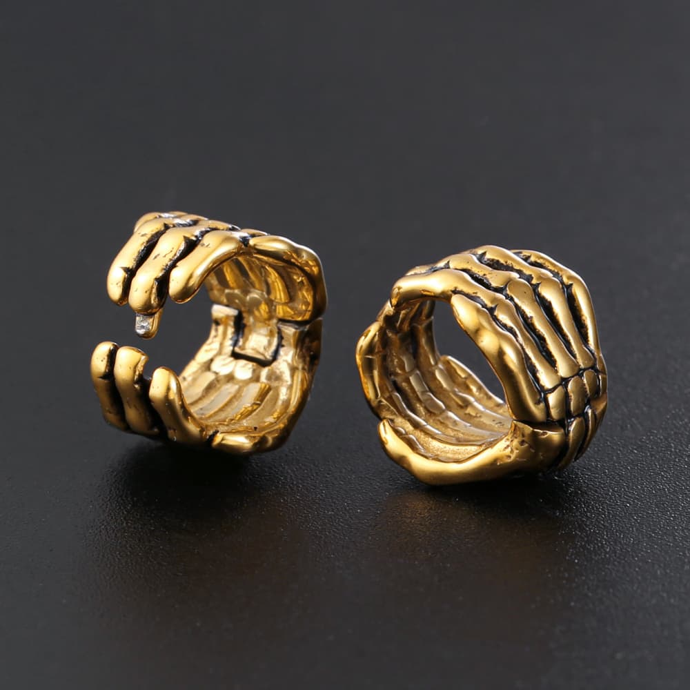 Skeleton Hand Ear Lobe Cuffs - Image 5