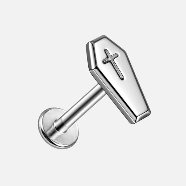 Coffin Threadless Flat Back Studs