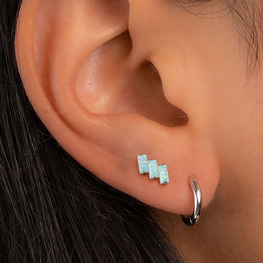 Opal Internal Thread Flat Back Studs - Image 2