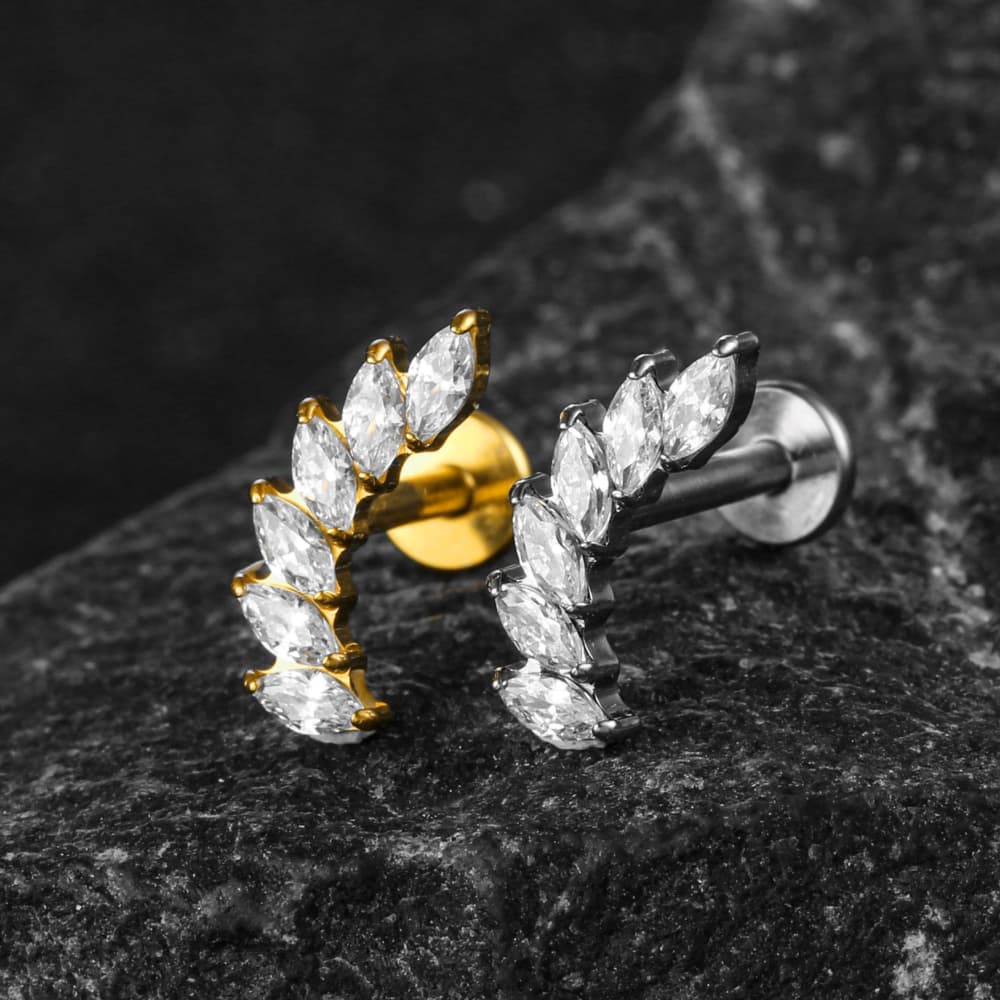 Sparkling CZ Flat Back Studs - Image 3