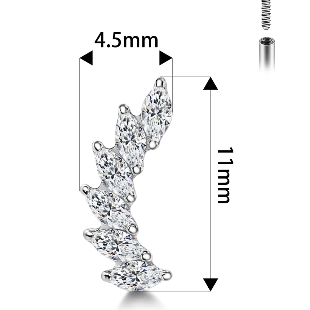 Sparkling CZ Flat Back Studs - Image 6