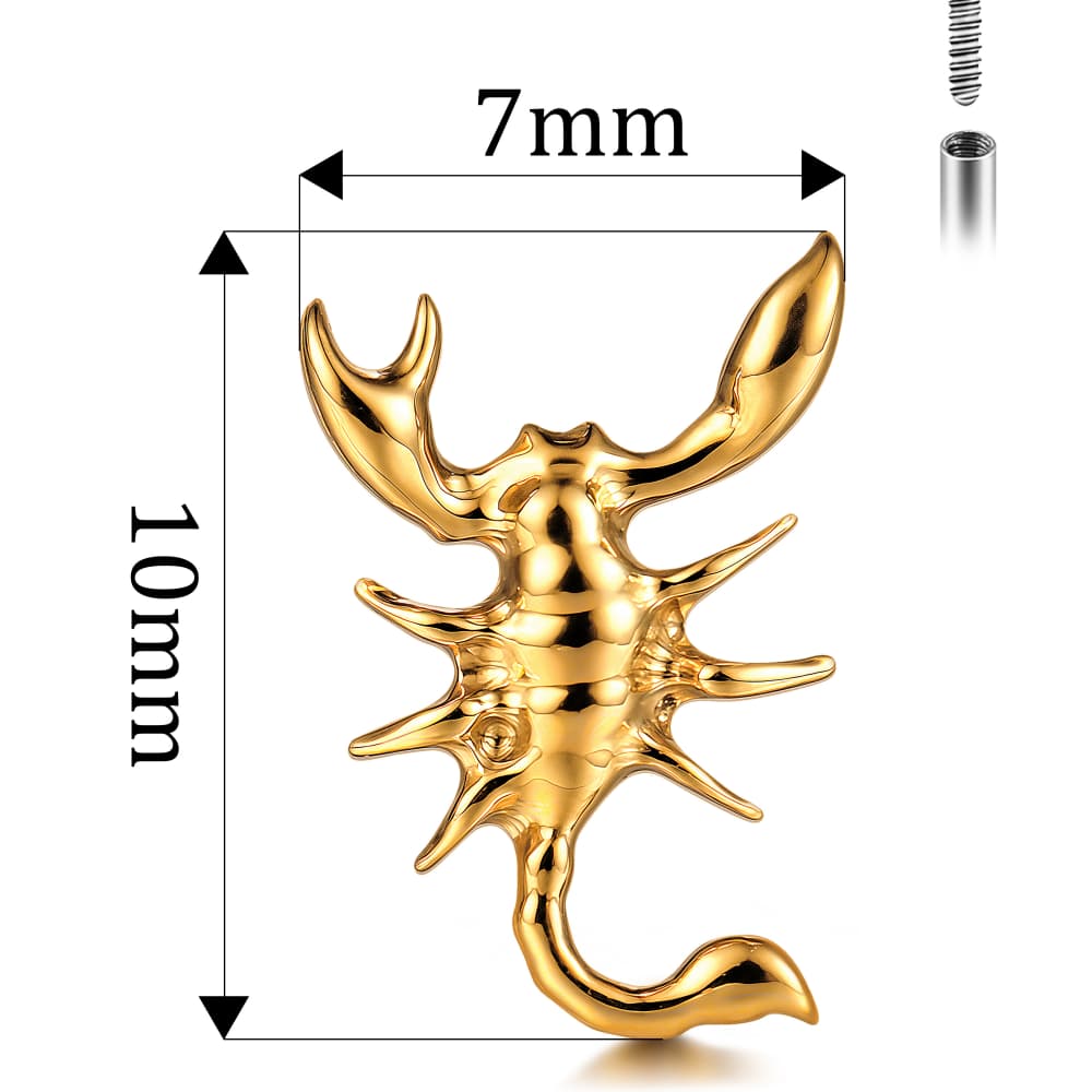 Scorpion Internal Thread Flat Back Studs - Image 6