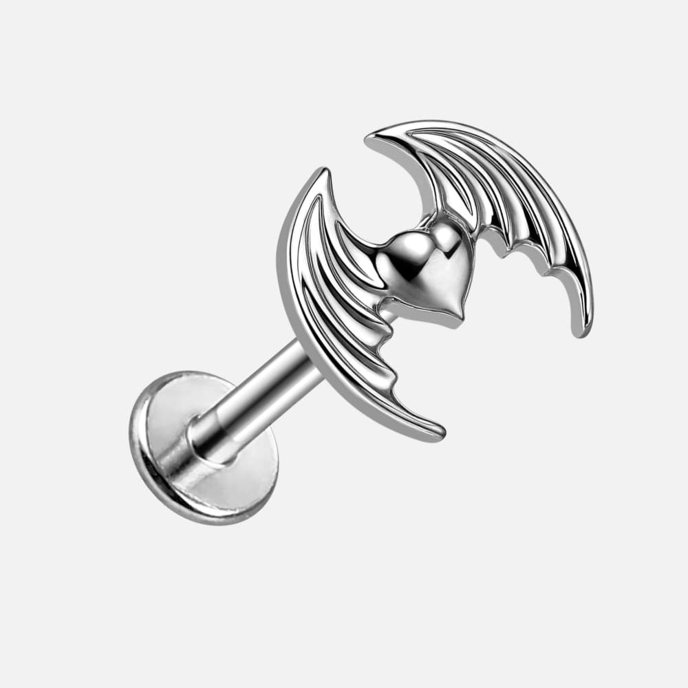 Heart Wings Internal Thread Flat Back Studs