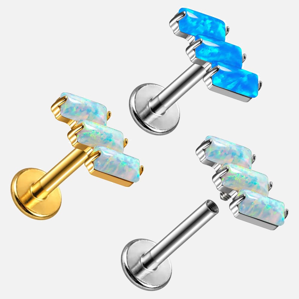 Opal Internal Thread Flat Back Studs