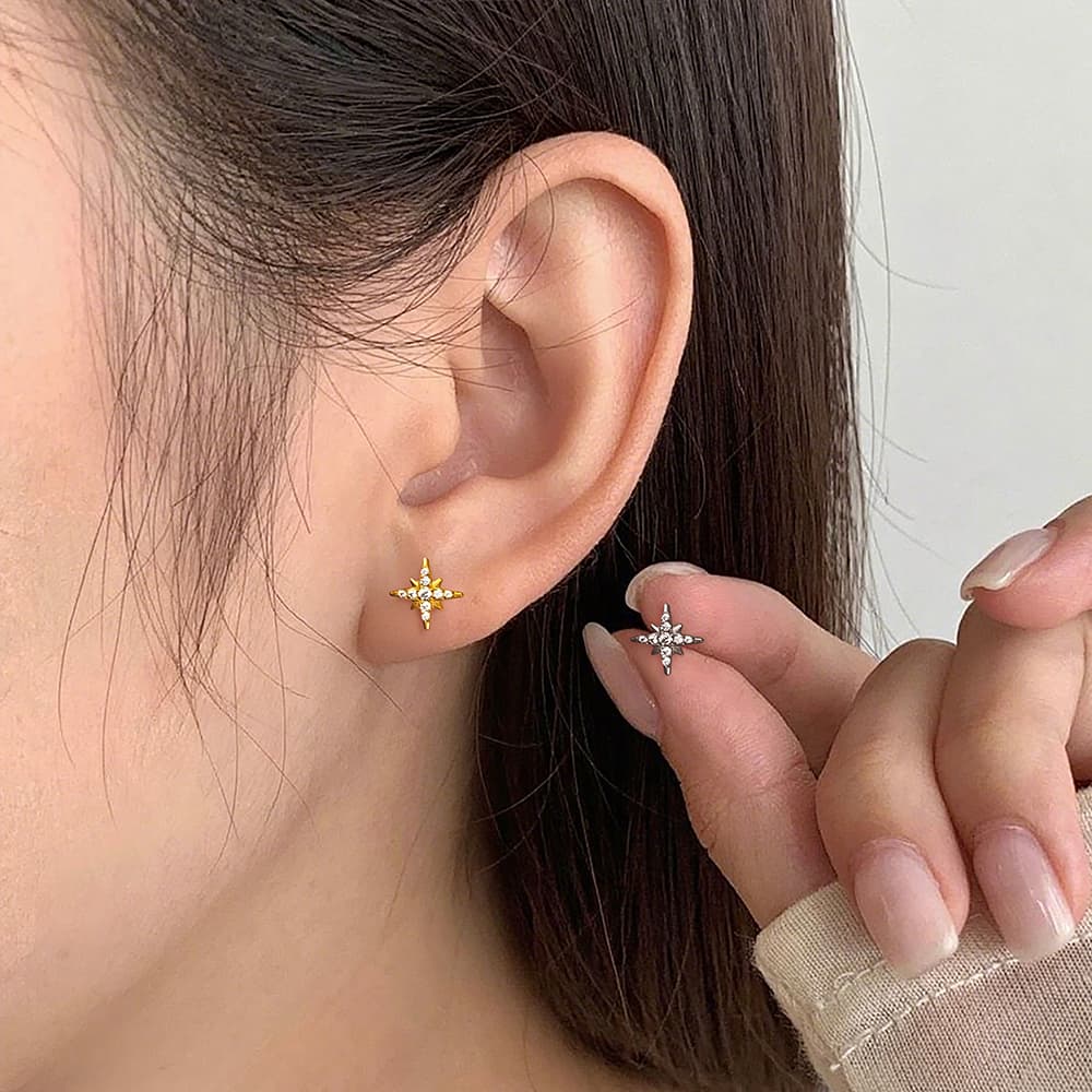 Shining Star CZ Flat Back Studs - Image 2