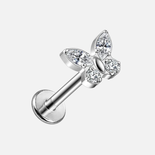 Butterfly CZ Flat Back Studs