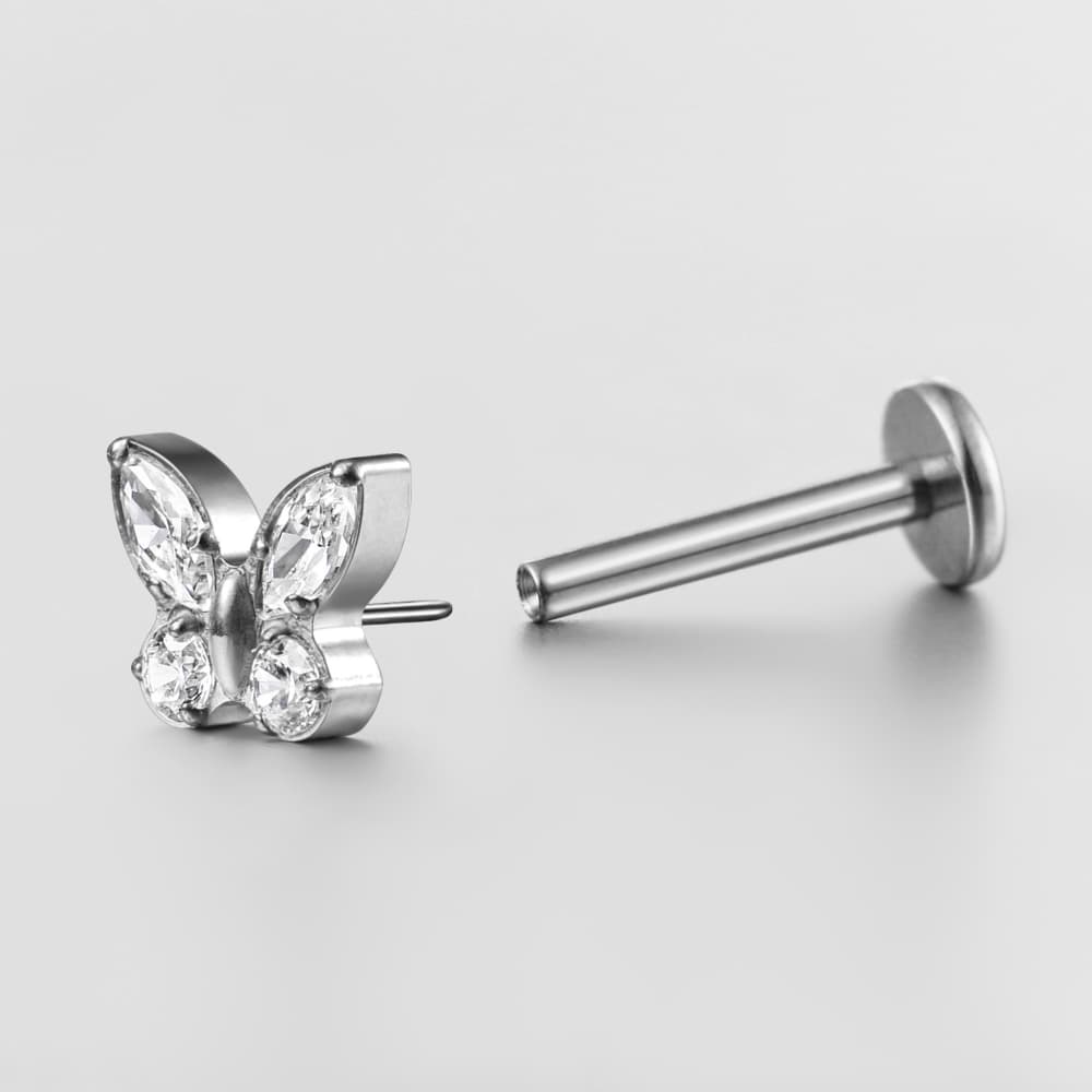 Butterfly CZ Flat Back Studs - Image 5